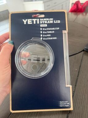 Yeti Clear Rambler Straw Lid with Matching Straw